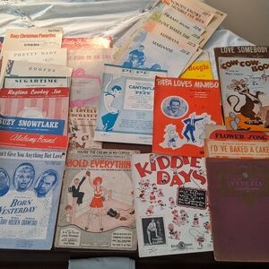 Antique Vintage Sheet Music Lot of 40 Acceptable